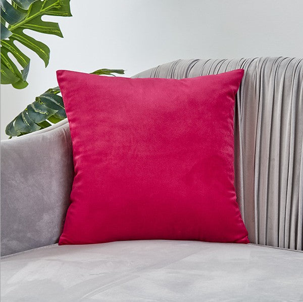 18''x18'' luxe velvet throw pillow | 17 colors soft & elegant solid design | modern couch & bedroom accent | insert included