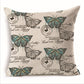 Square cloth pillow covers with butterfly images 18x18 inches, pack of 2 throw pillows covers (With or Without Inserts) 18"x18"