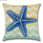 Set of 2 Square Cloth Throw Pillow Covers Ocean themes 18"x18"(With or Without Inserts)