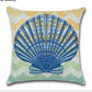 Set of 2 Square Cloth Throw Pillow Covers Ocean themes 18"x18"(With or Without Inserts)