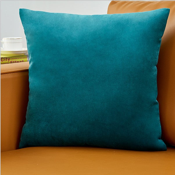 Set of 2 Velvet Solid Colors Pillow Covers (With or Without Inserts)