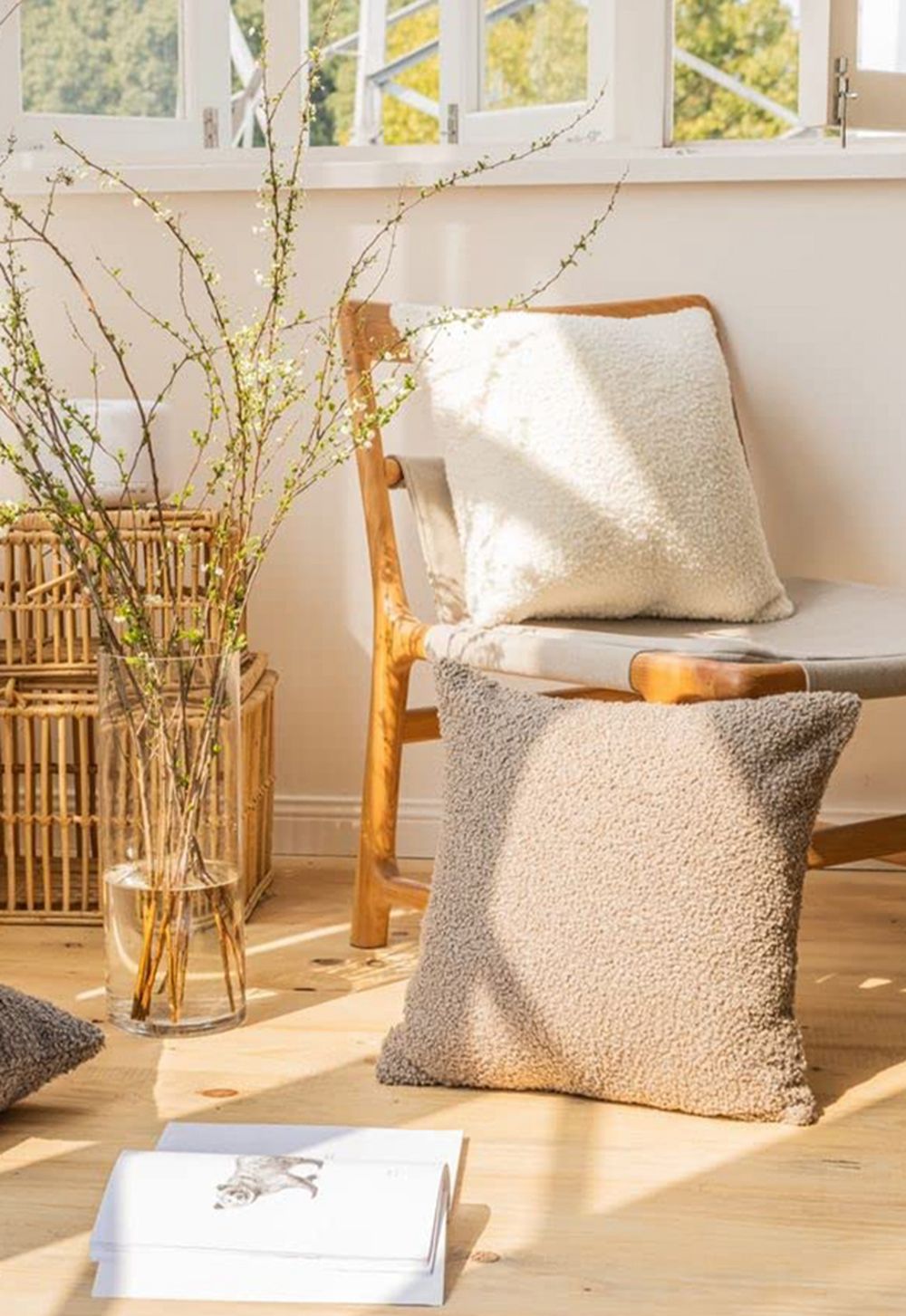 Set of 2 Teddy Faux Fluffy Solid Color Throw Pillows covers With Inserts as optional size 18"x18"