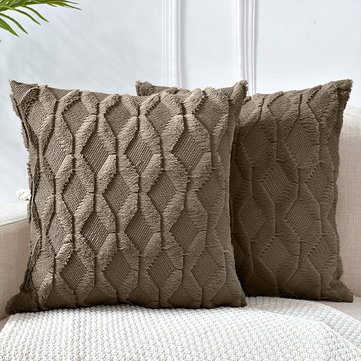 Reversible Throw Pillow Covers Wide Variety of Colors(With/Without Insert) size 18"x18