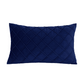 12''x20'' rectangular quilted velvet lumbar support throw pillow | 6 colors soft & stylish diamond stitch design | modern couch, bed & lumbar accent | insert included