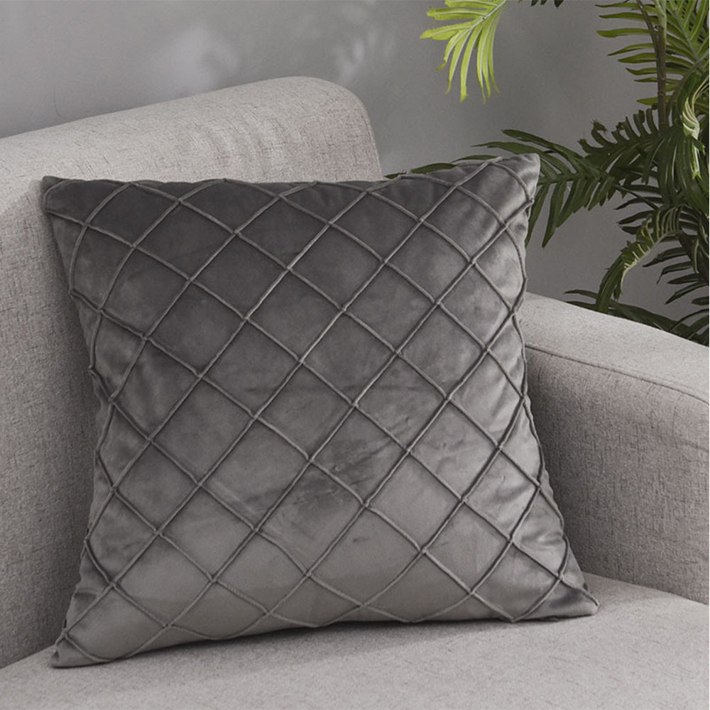 Square Velvet Solid Plain Pillow (With/Without Inserts)20x20 inches, pack of 2 throw pillows