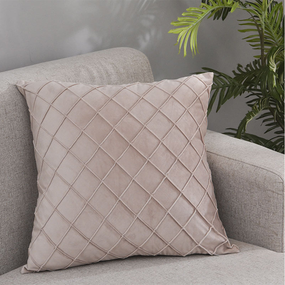 Square Velvet Solid Plain Pillow (With/Without Inserts)20x20 inches, pack of 2 throw pillows