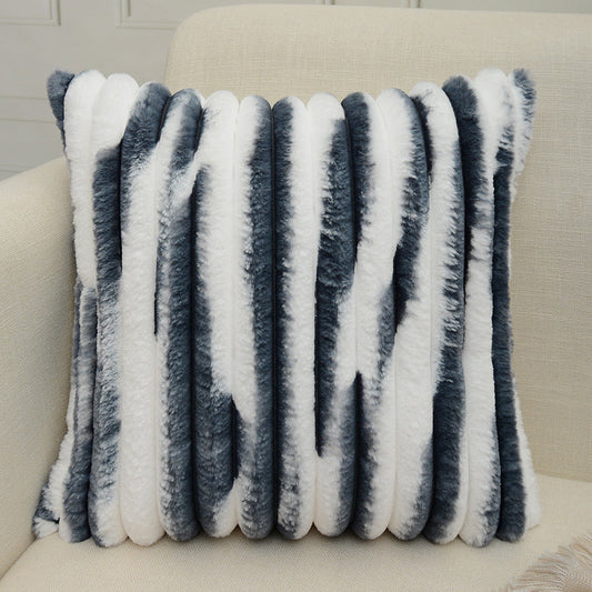 [IN2XZT181-3 Blue] Polyester Blend Throw Square Pillow Cover & Insert (Double Sides)