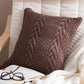 18"x 18" Square Throw Pillow | Textured Chenille Boho Cushion | 2 Insert Sizes Available + Neutral Color Choices