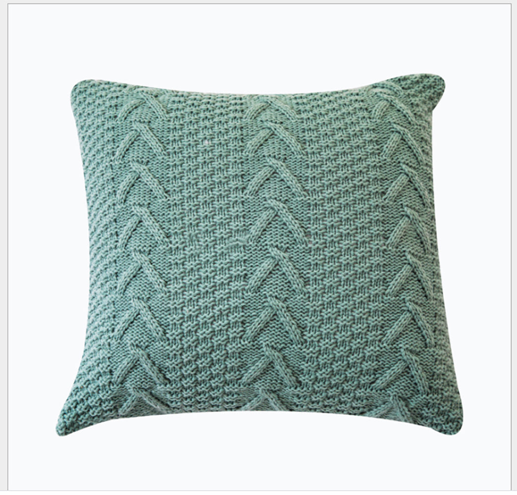 Knitted Cozy Home Decoration Throw Pillow (With or Without 450g Insert) 18"x18"