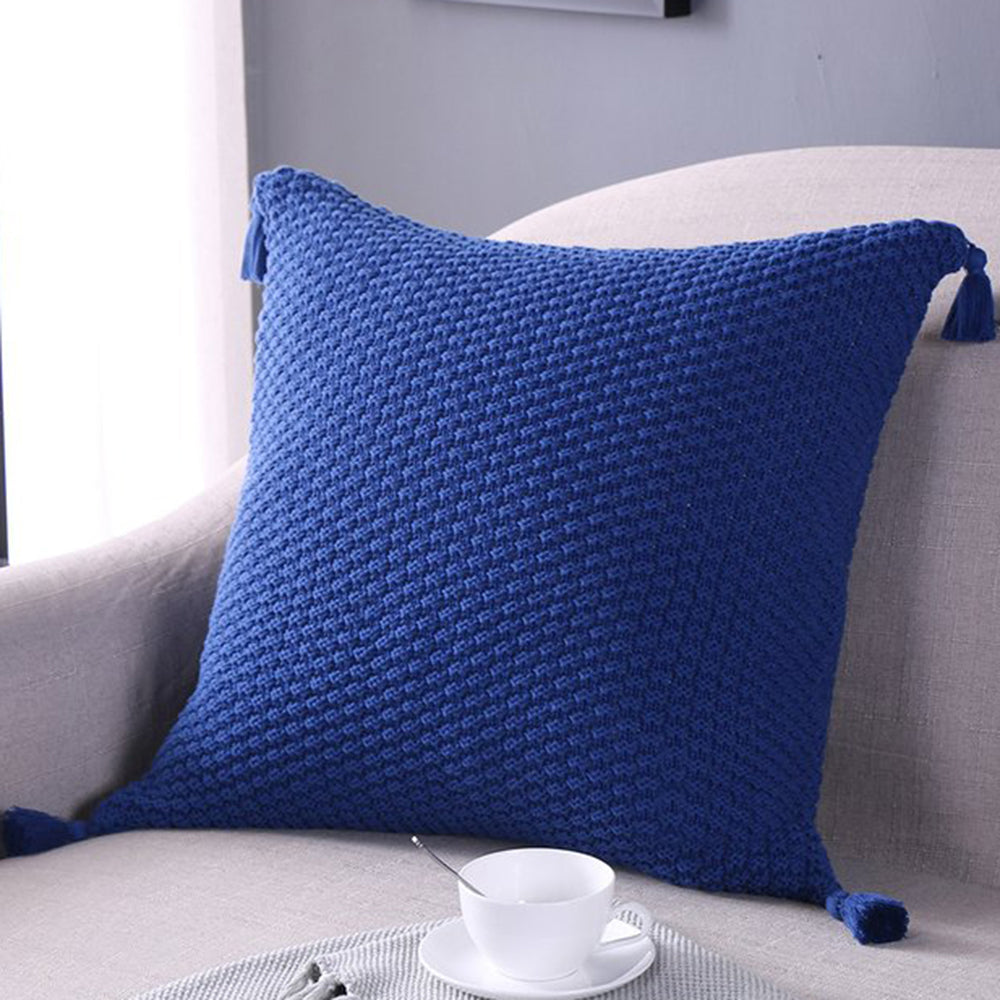 Knitted Cozy Home Decoration Throw Pillow (With or Without 450g Insert) 18"x18"