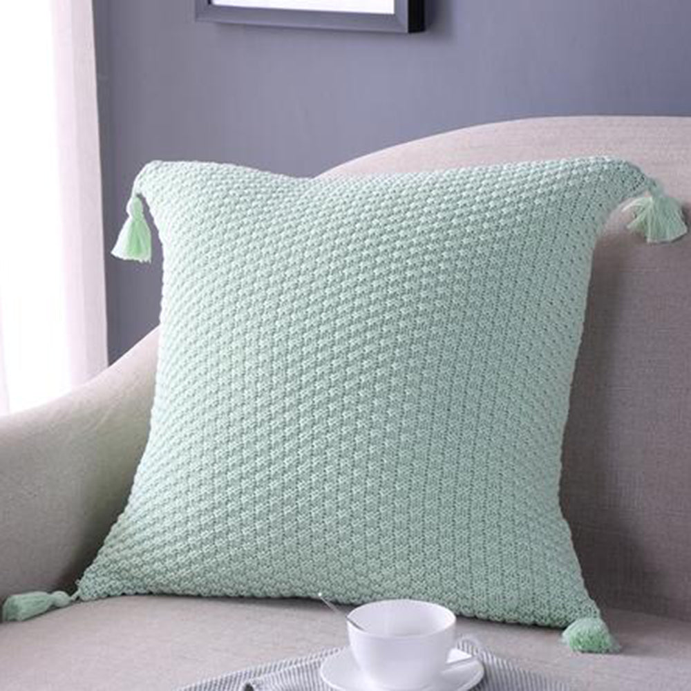 Knitted Cozy Home Decoration Throw Pillow (With or Without 450g Insert) 18"x18"