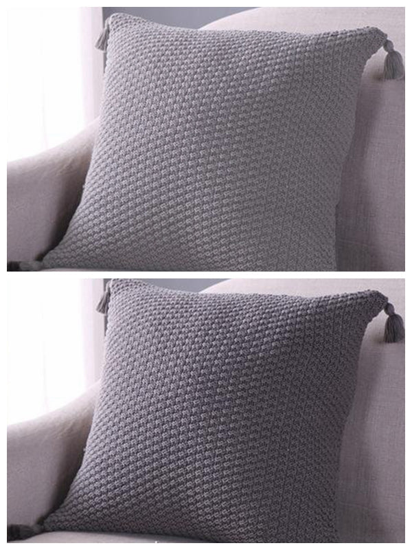 Set of 2 Beautiful combination Pillow Covers AND Inserts  mixed colors, one of each