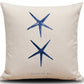 Set of 2 Square Cloth Throw Pillow Covers Ocean themes 18"x18"(With or Without Inserts)
