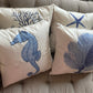 Set of 2 Square Cloth Throw Pillow Covers Ocean themes 18"x18"(With or Without Inserts)