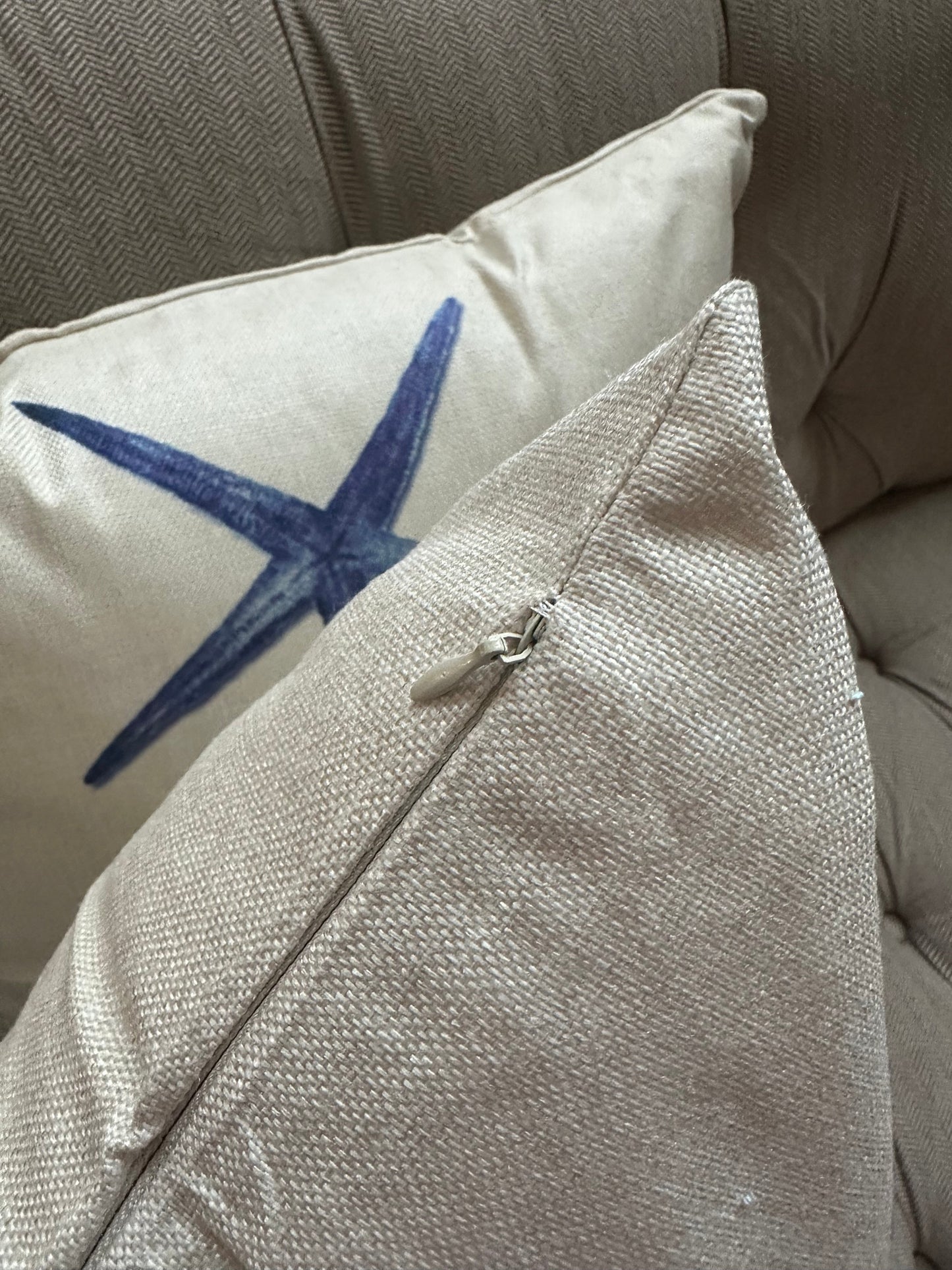 Set of 2 Square Cloth Throw Pillow Covers Ocean themes 18"x18"(With or Without Inserts)