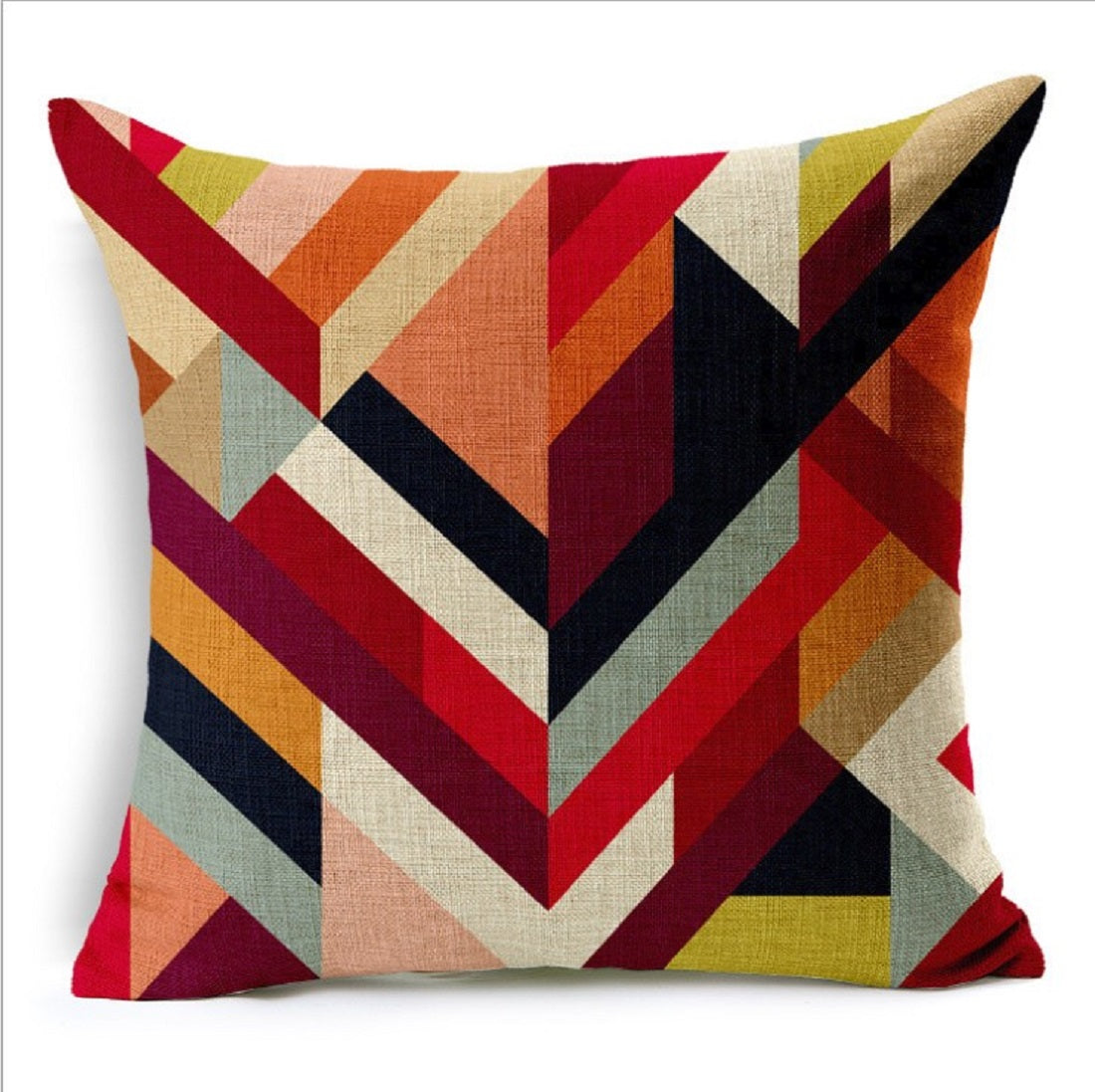 Geometric Pattern Throw Pillow  FULL set  (With  Insert) size 18"x18"