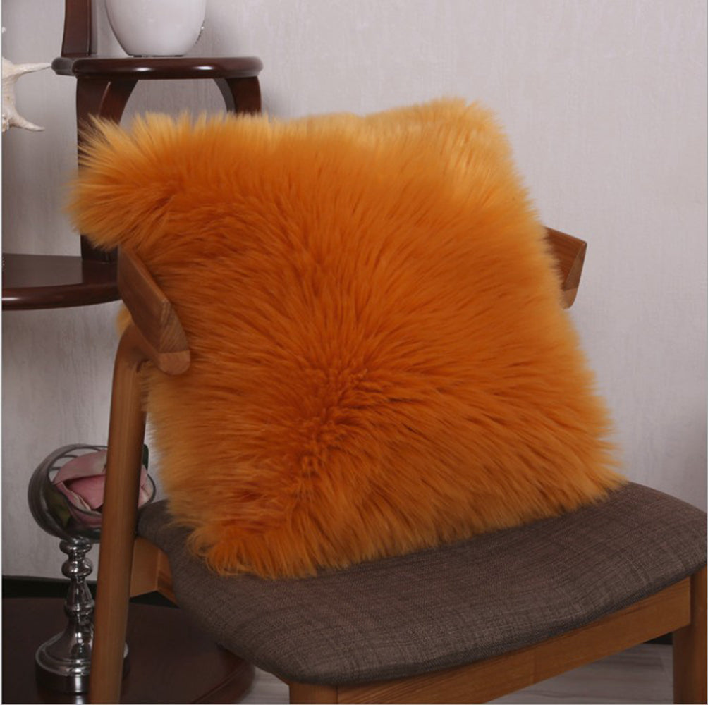 Pack of 1 Furry fur (front) Faux (back) pillow (With or Without Insert) sizes and colors options