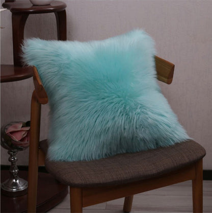 Pack of 1 Furry fur (front) Faux (back) pillow (With or Without Insert) sizes and colors options