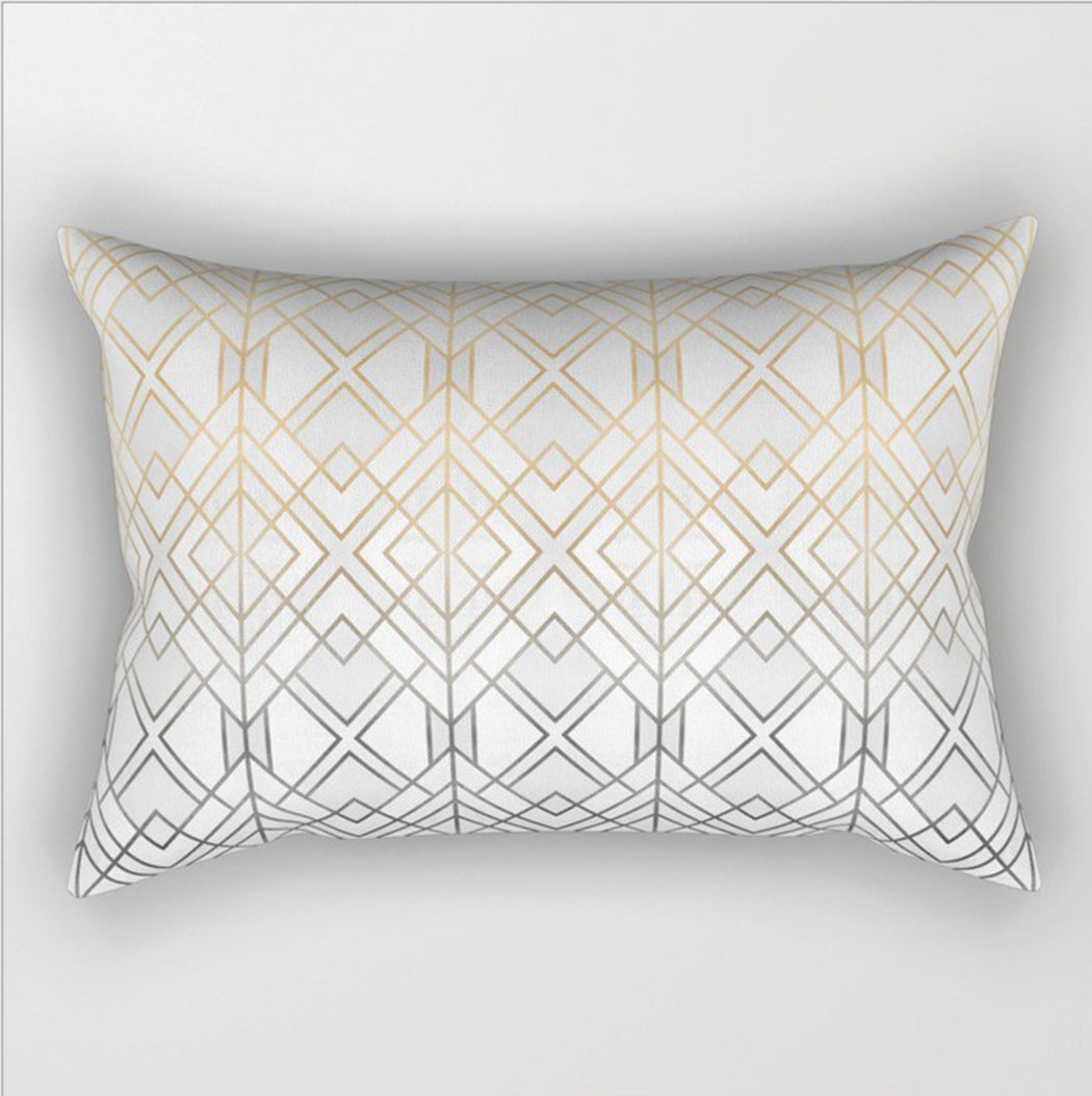 12"x20" modern geometric lumbar throw pillow 12 designs chic abstract & art deco prints gold accent decor insert included