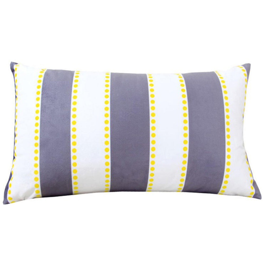 Geometric Polyester Blend Lumbar Throw Pillow (With/ Without Insert) size 12"x20"