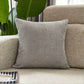 Set of 2 gray polyester-blend throw pillows covers and inserts 18x18 inch