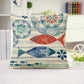 Set of 2 Square Cloth Throw Pillow Covers Ocean themes 18"x18"(With or Without Inserts)