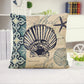 Set of 2 Square Cloth Throw Pillow Covers Ocean themes 18"x18"(With or Without Inserts)