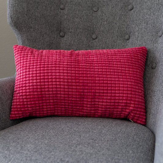 Set of 2 pink polyester-blend throw pillows covers and inserts 12x20 inch