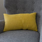 Set of 2 yellow polyester-blend throw pillows covers and inserts 12x20 inch for lumbar support