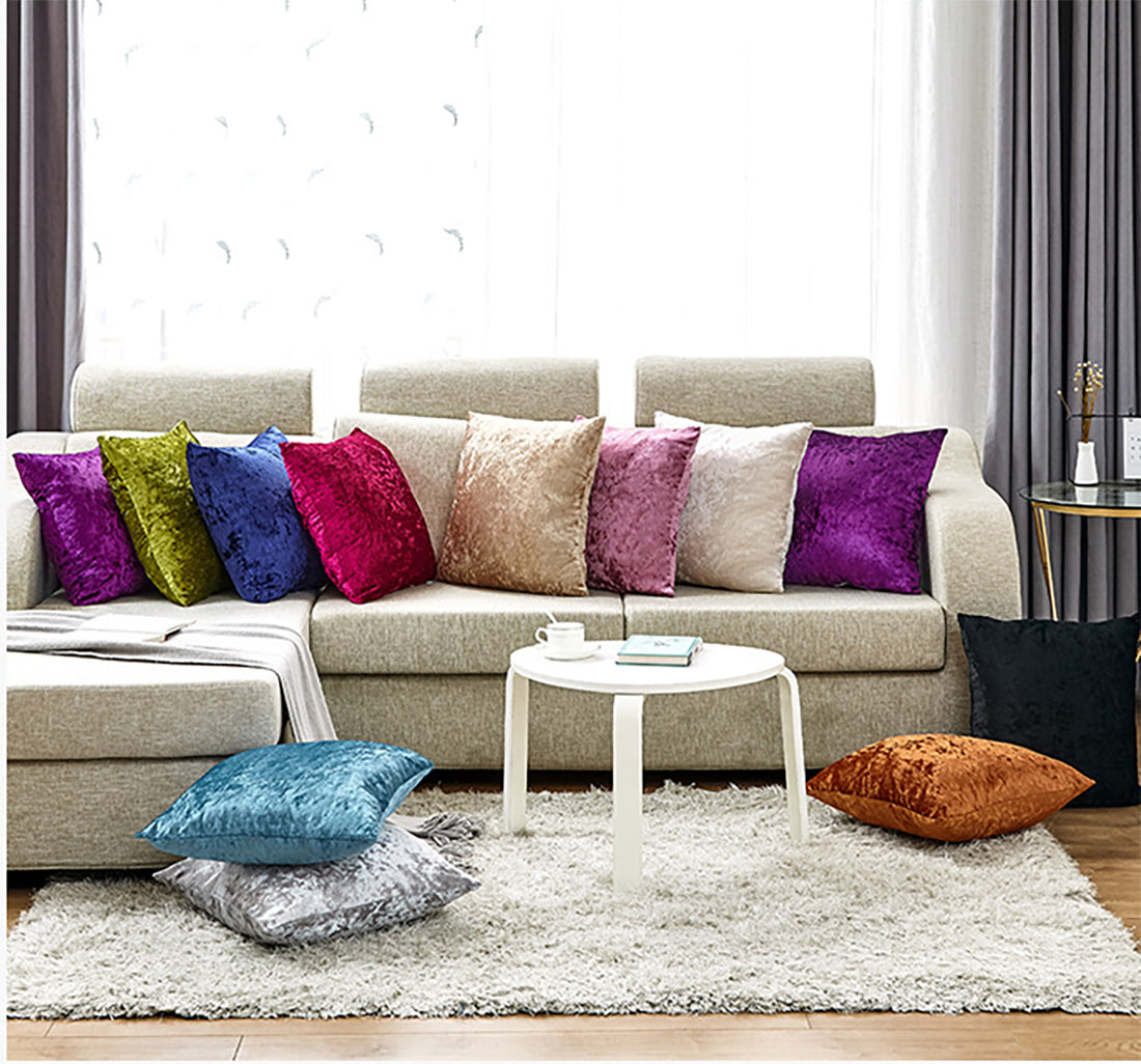 Set of 2  Velvet Home Decoration Throw Pillows (With or Without Inserts) size 18"x18'