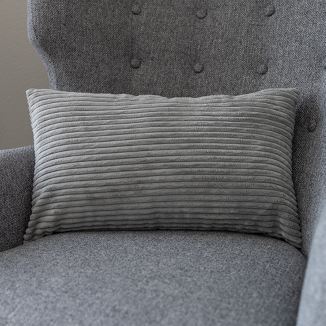 12''x20'' corduroy stripe  lumbar support throw pillow | 10 colors soft textured wide wale design | cozy lumbar & accent pillow | insert included