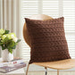 18"x18" Cable Knit Throw Pillow | Textured Chenille Cushion | 6 Colors + Insert Sizes