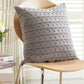 18"x18" Cable Knit Throw Pillow | Textured Chenille Cushion | 6 Colors + Insert Sizes