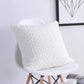 18"x18" Cable Knit Throw Pillow | Textured Chenille Cushion | 6 Colors + Insert Sizes
