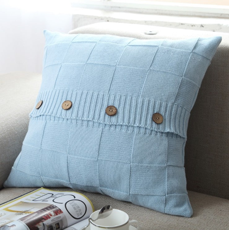 Knitted Cozy Home Decoration Throw Pillow (With or Without 450g Insert) 18"x18"