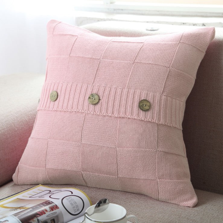 Knitted Cozy Home Decoration Throw Pillow (With or Without 450g Insert) 18"x18"