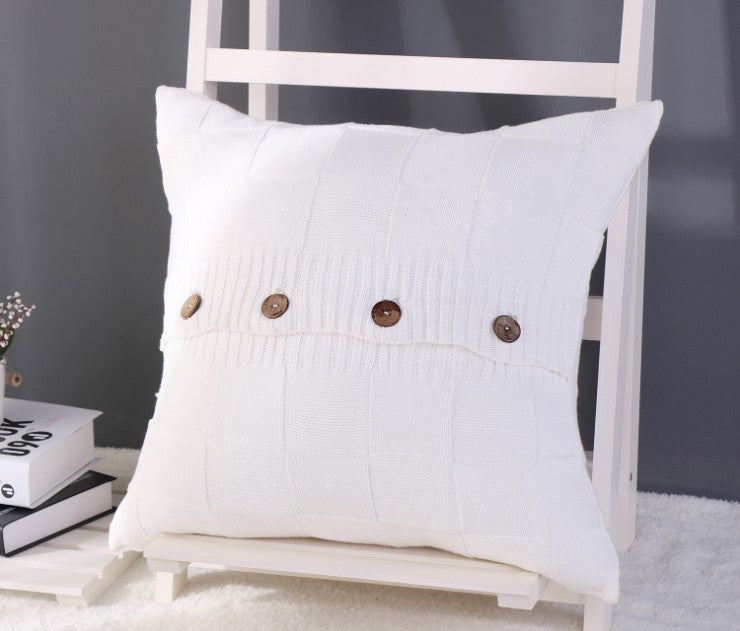 Knitted Cozy Home Decoration Throw Pillow (With or Without 450g Insert) 18"x18"