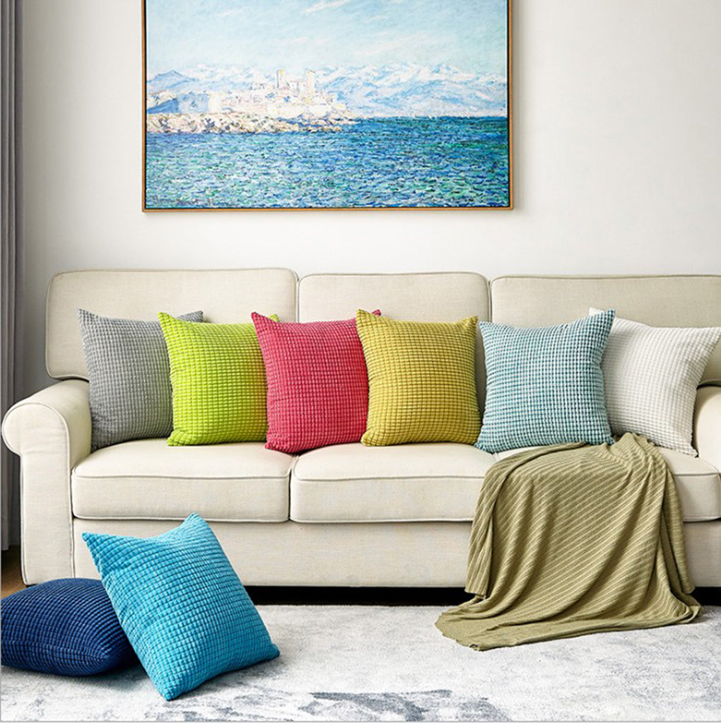 20''x20'' soft chenille dot throw pillow | 8 colors plush textured design | cozy modern accent | insert included