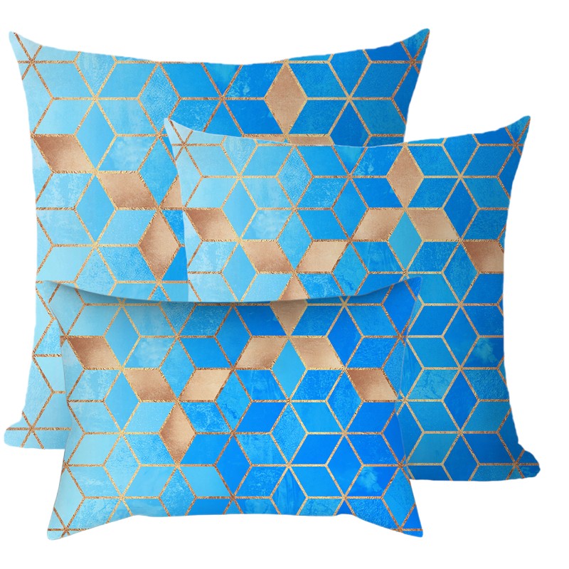 Mix of size 12x20, 18x18 and 20x20 inch Combo Set of 3 Throw Pillow Covers AND Inserts Geometric