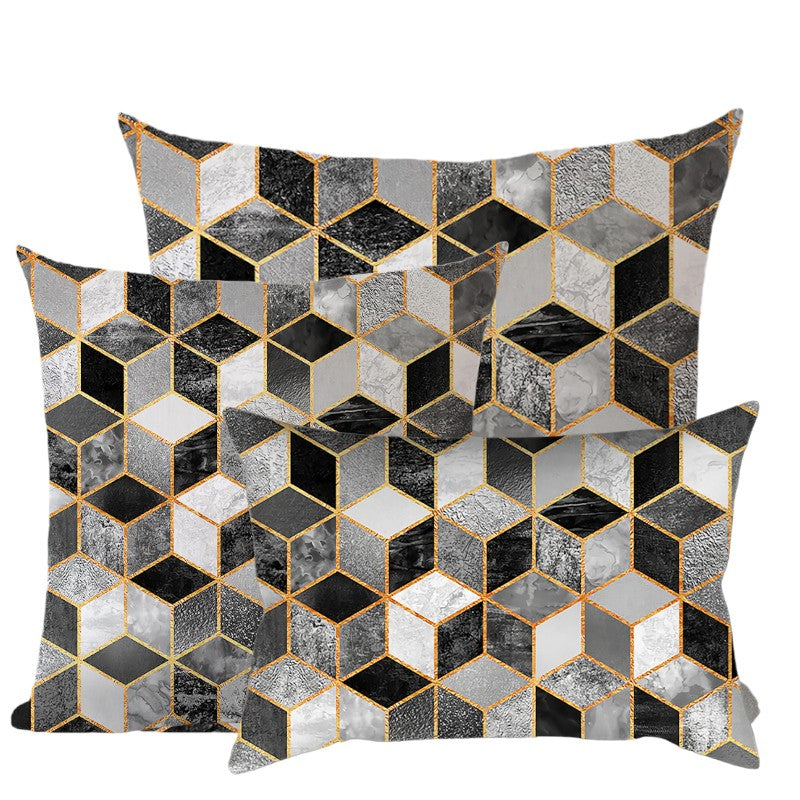 Mix of size 12x20, 18x18 and 20x20 inch Combo Set of 3 Throw Pillow Covers AND Inserts Geometric
