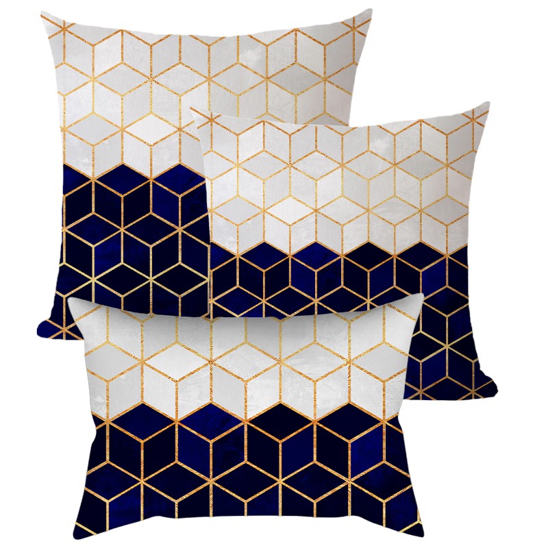 Mix of size 12x20, 18x18 and 20x20 inch Combo Set of 3 Throw Pillow Covers AND Inserts Geometric