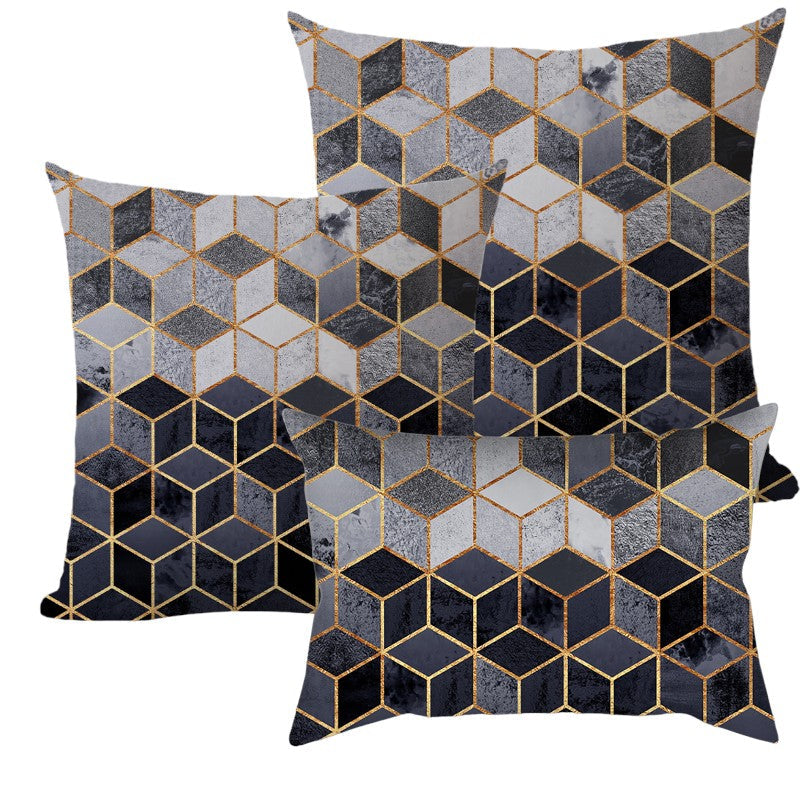 Mix of size 12x20, 18x18 and 20x20 inch Combo Set of 3 Throw Pillow Covers AND Inserts Geometric