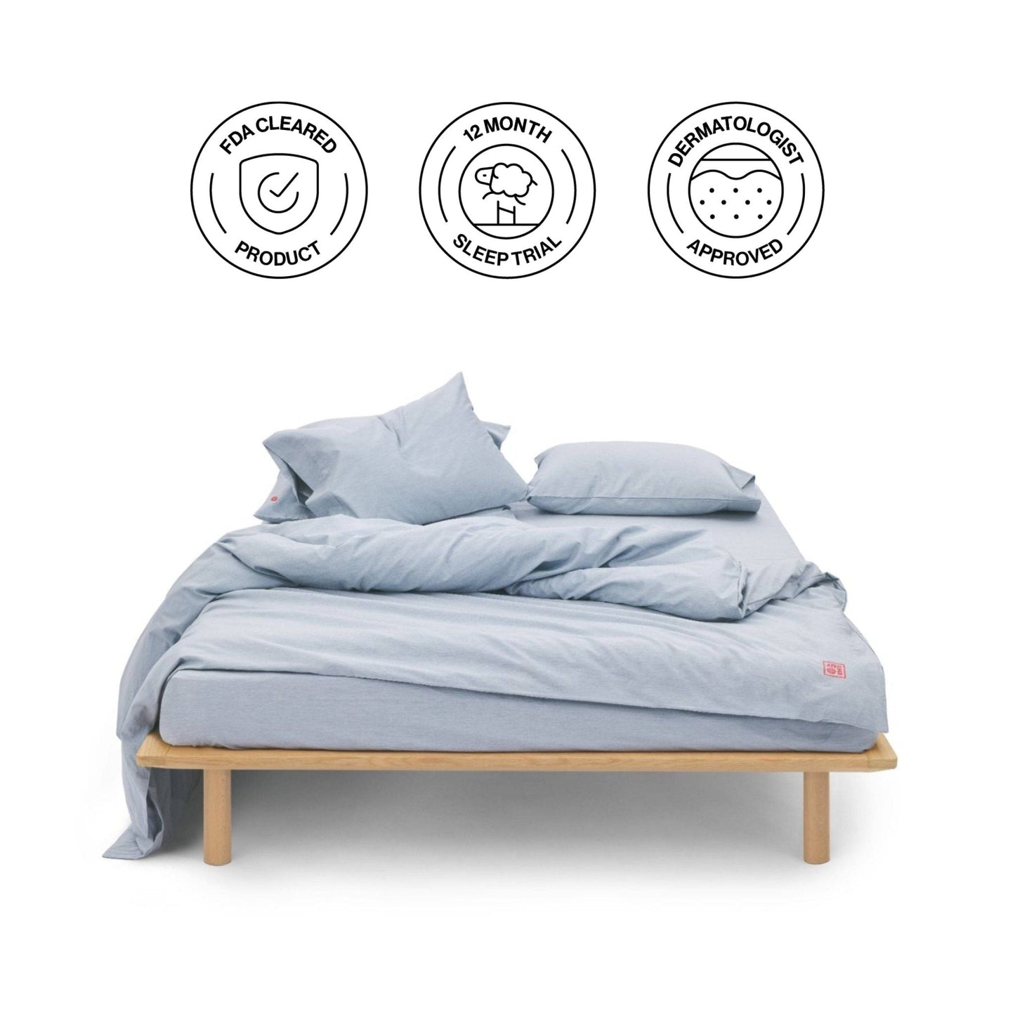 Elastic-free Organic Duvet Cover Set