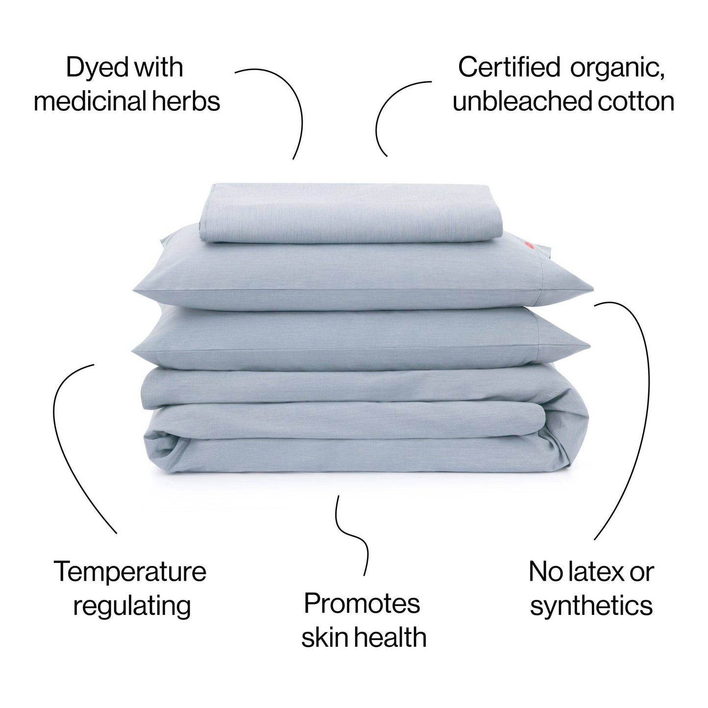 Elastic-free Organic Duvet Cover Set