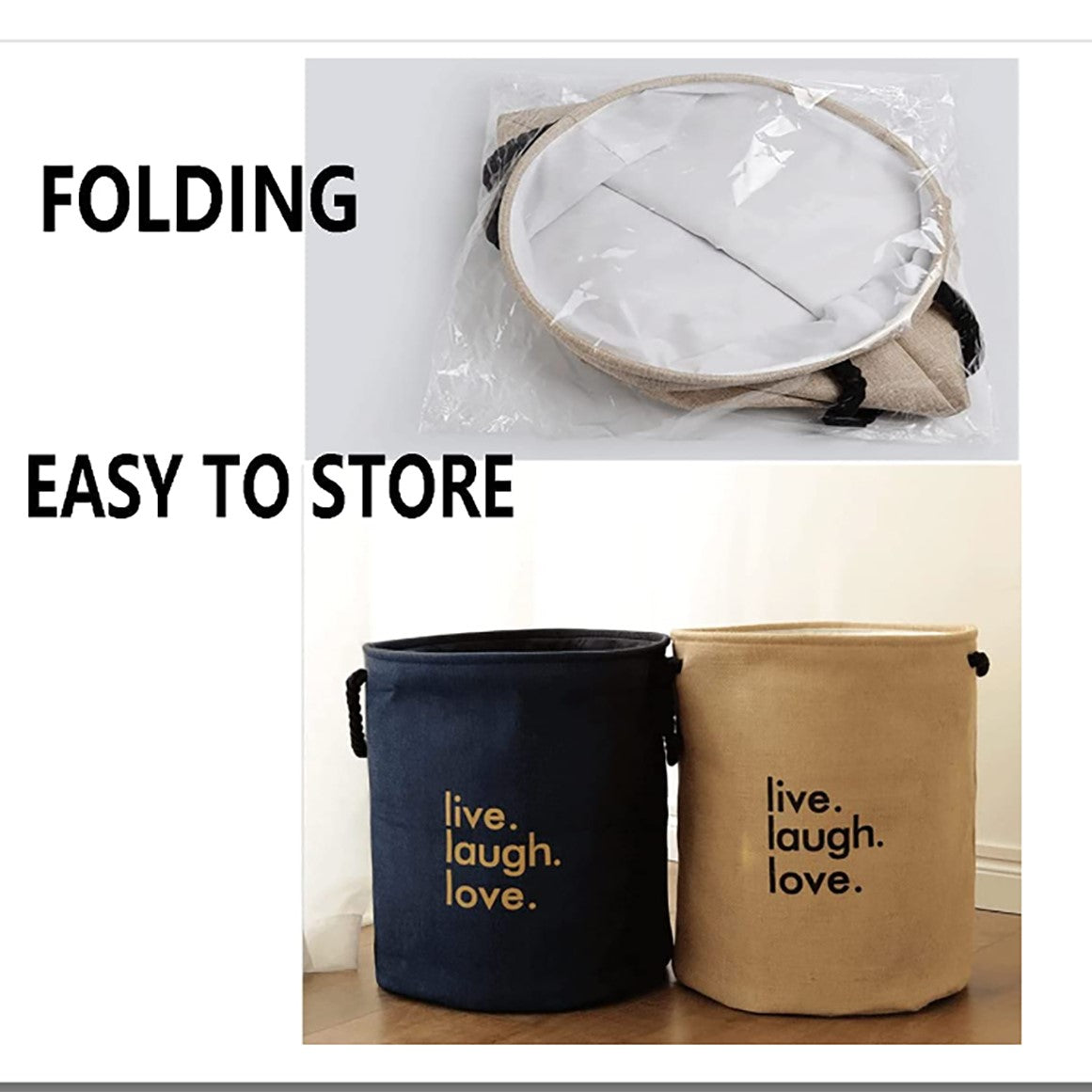 Foldable Laundry Baskets 3 Colors