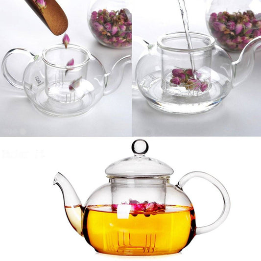 [800ML glass] 800ml teapot with glass infusier