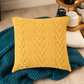 Knitted Cozy Home Decoration Throw Pillow (With or Without 450g Insert) 18"x18"