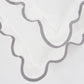 Closeout - Throw Pillow Covers with Scalloped Border, Set of 2, 18"x18", N60005