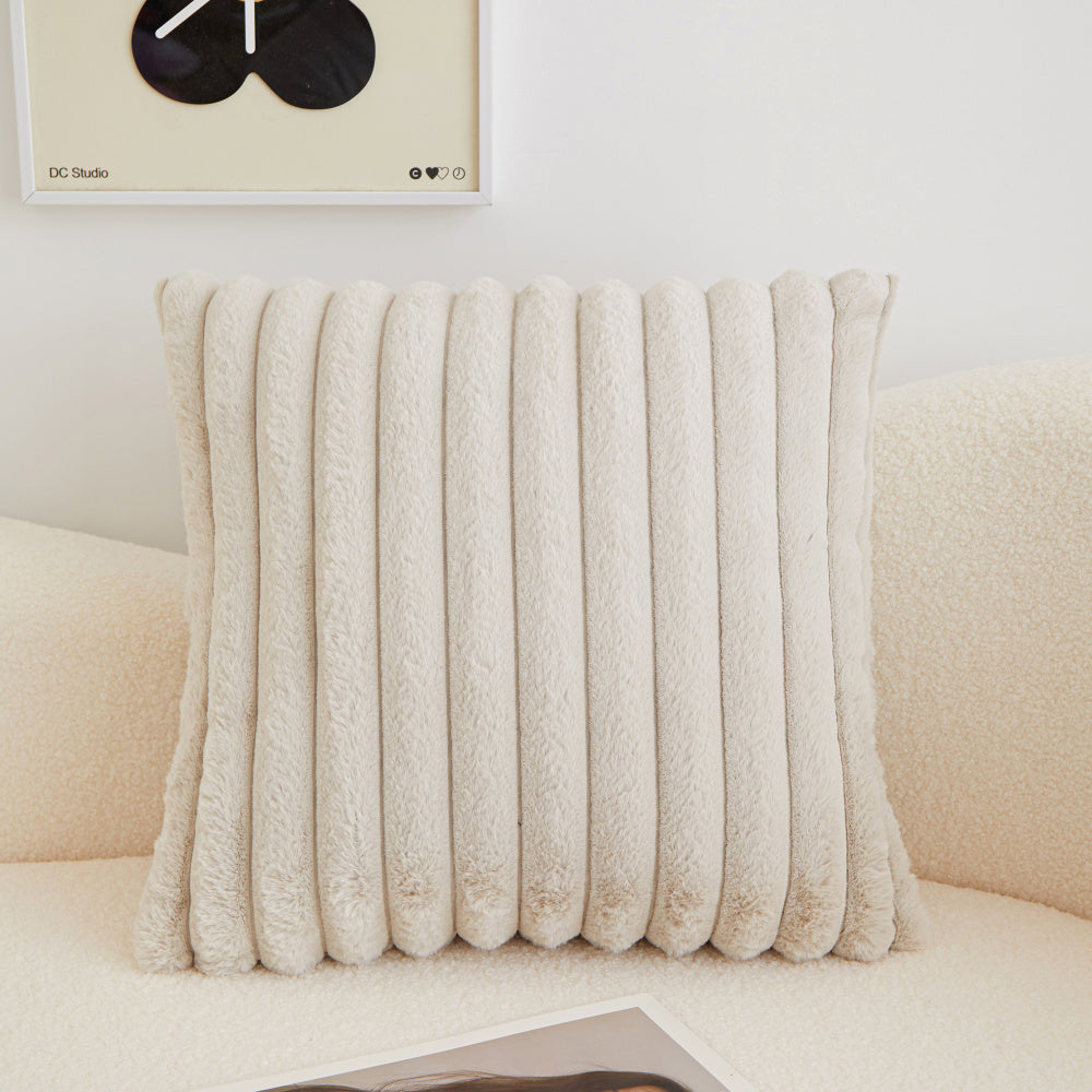 Pack of 2 Polyester Blend Throw Square Pillow Cover & 450g Insert reversible sides, removable cover size 18x18 inch