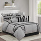 Closeout - 7 Piece Microfiber Ruffle and Patchwork Comforter Set